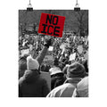 NO ICE Above the Crowd — Vertical Matte Humanitarian Poster