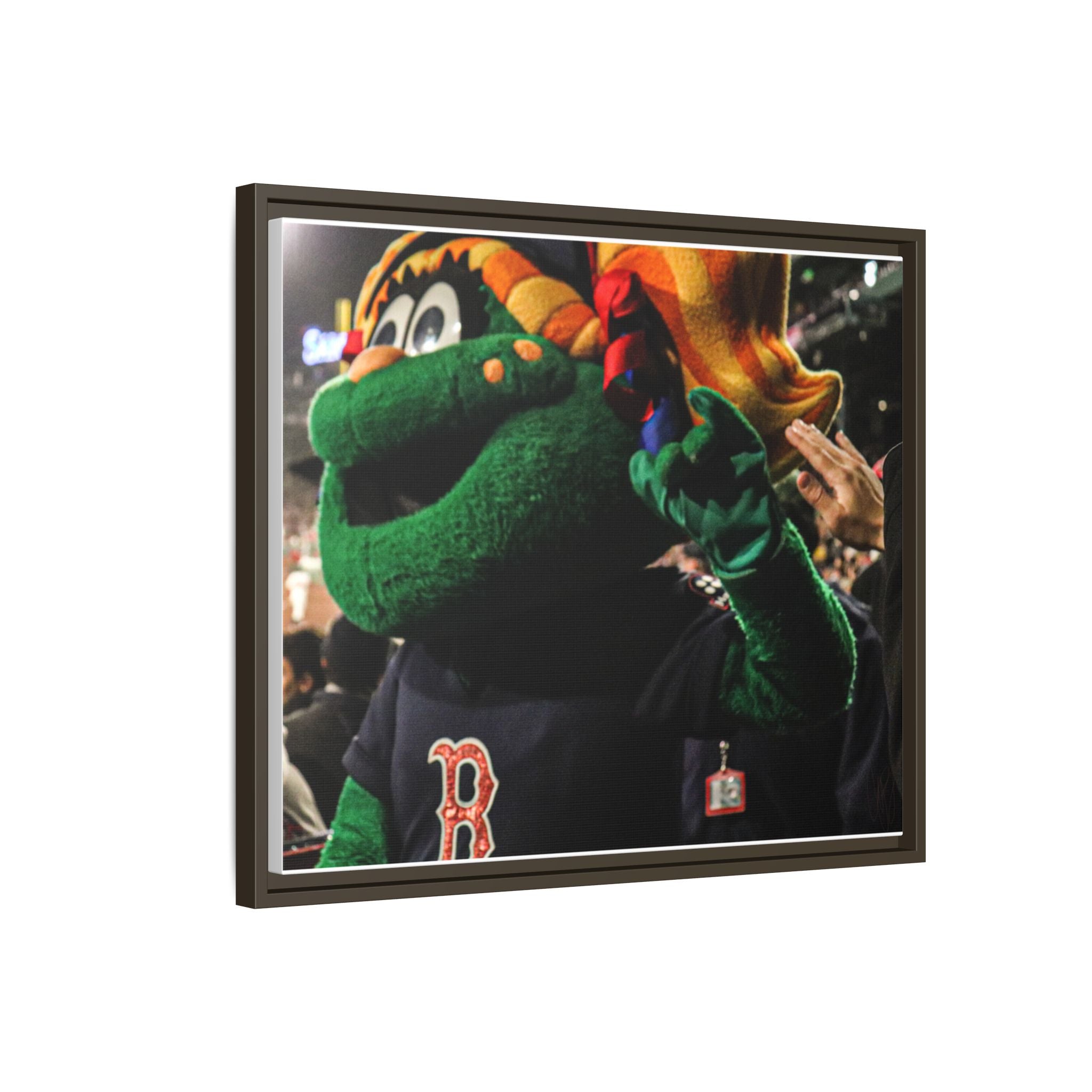 Tessie Boston Mascot Framed Matte Canvas Wall Art