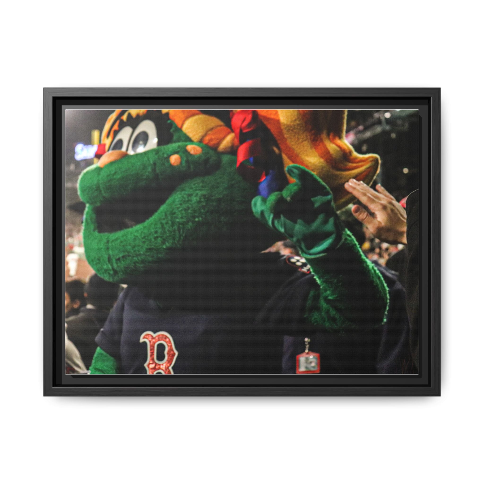 Tessie Boston Mascot Framed Matte Canvas Wall Art