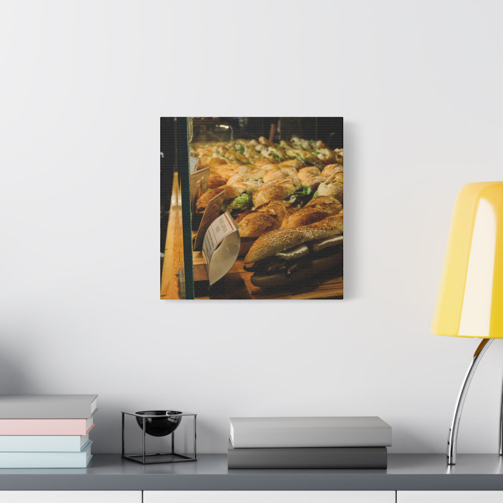 Bakery Sandwiches Matte Canvas Print — Gourmet Market Wall Art