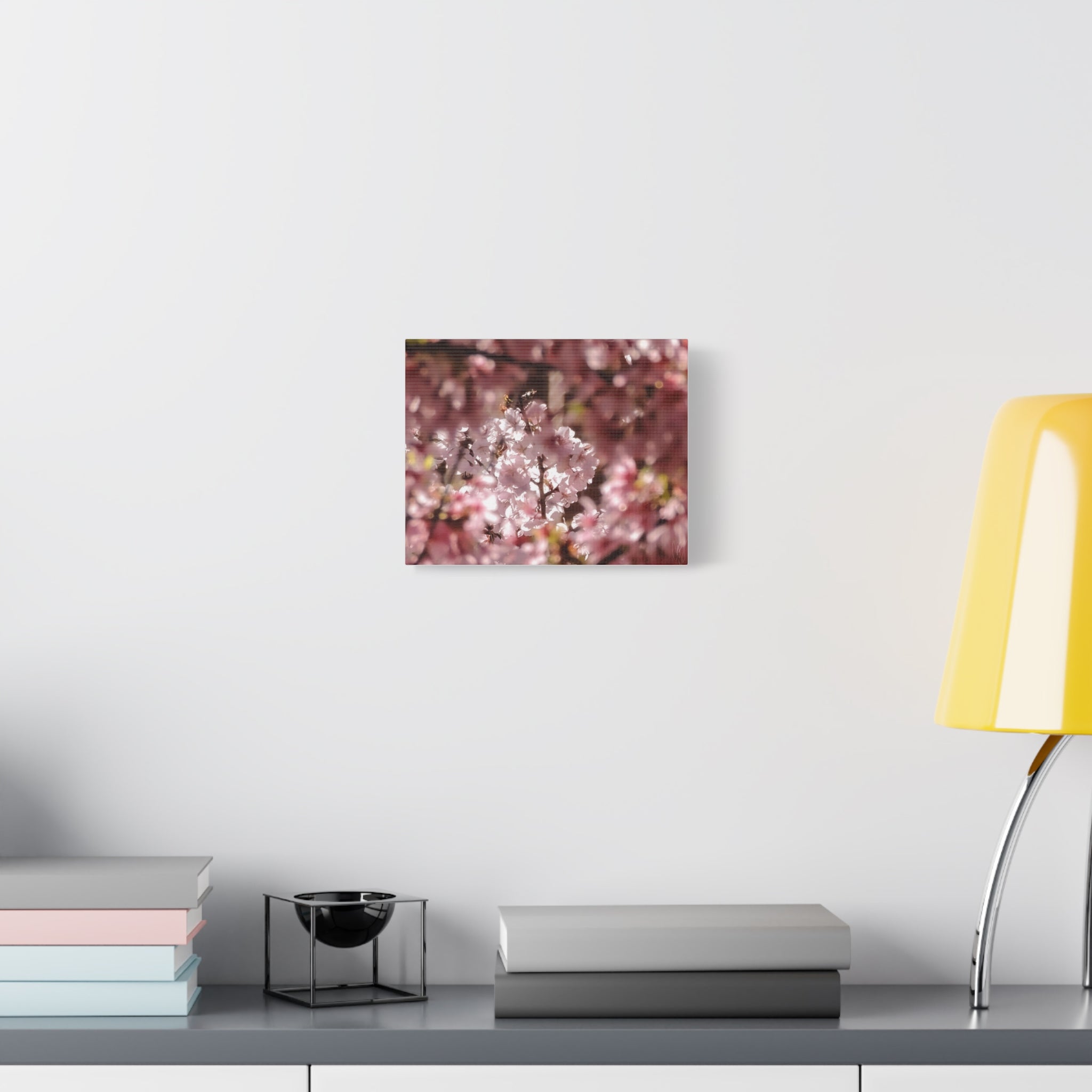 Blush Cherry Blossom Matte Canvas Print — Spring Floral Wall Art (Stretched 1.25")