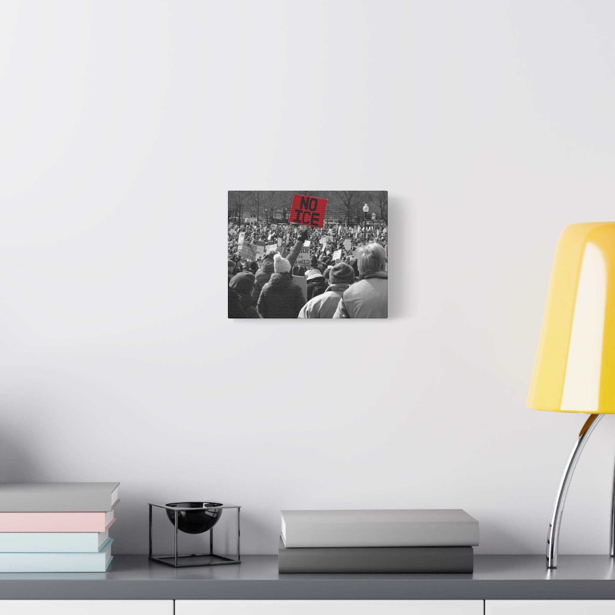 NO ICE in the Crowd — Documentary Matte Canvas