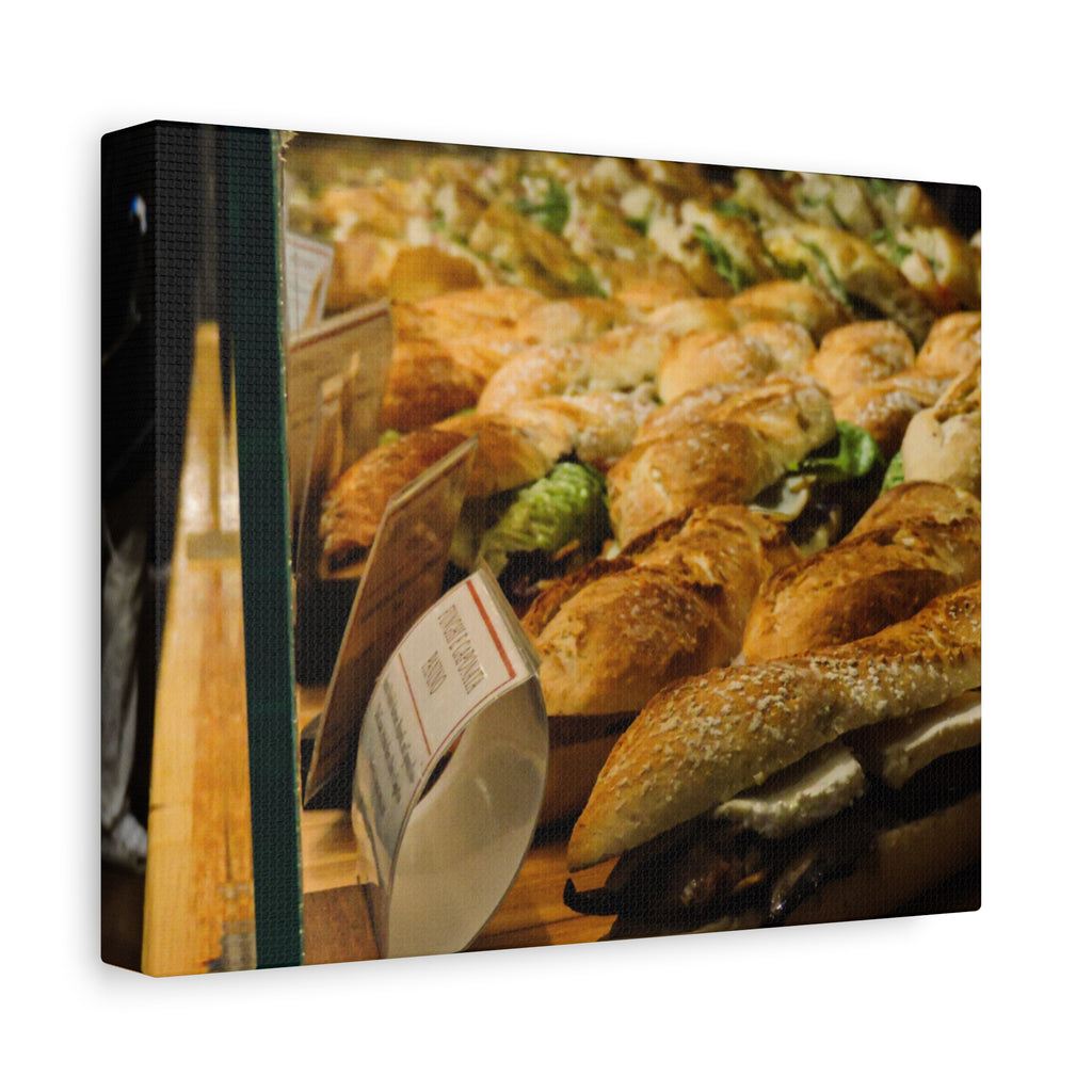 Bakery Sandwiches Matte Canvas Print — Gourmet Market Wall Art