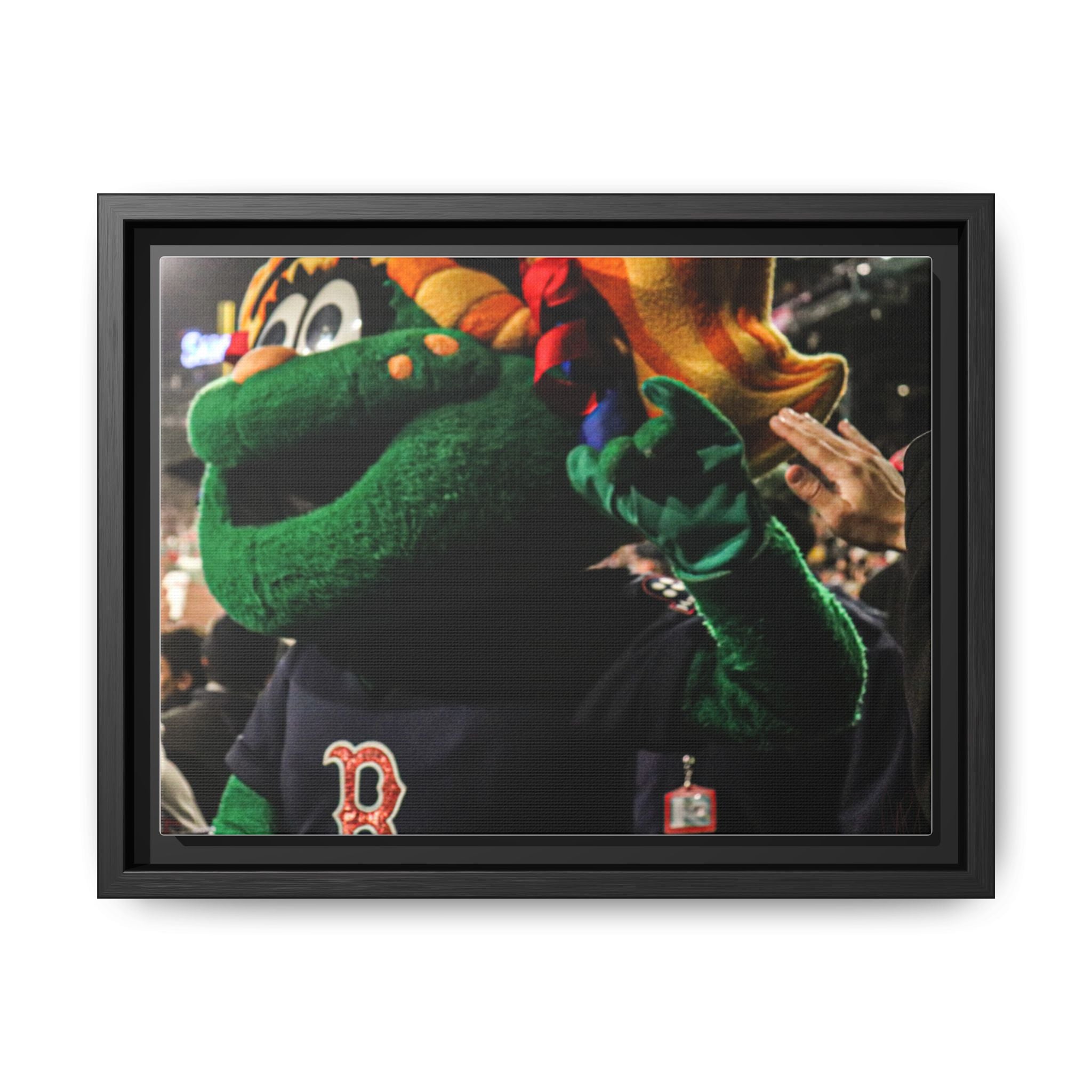 Tessie Boston Mascot Framed Matte Canvas Wall Art