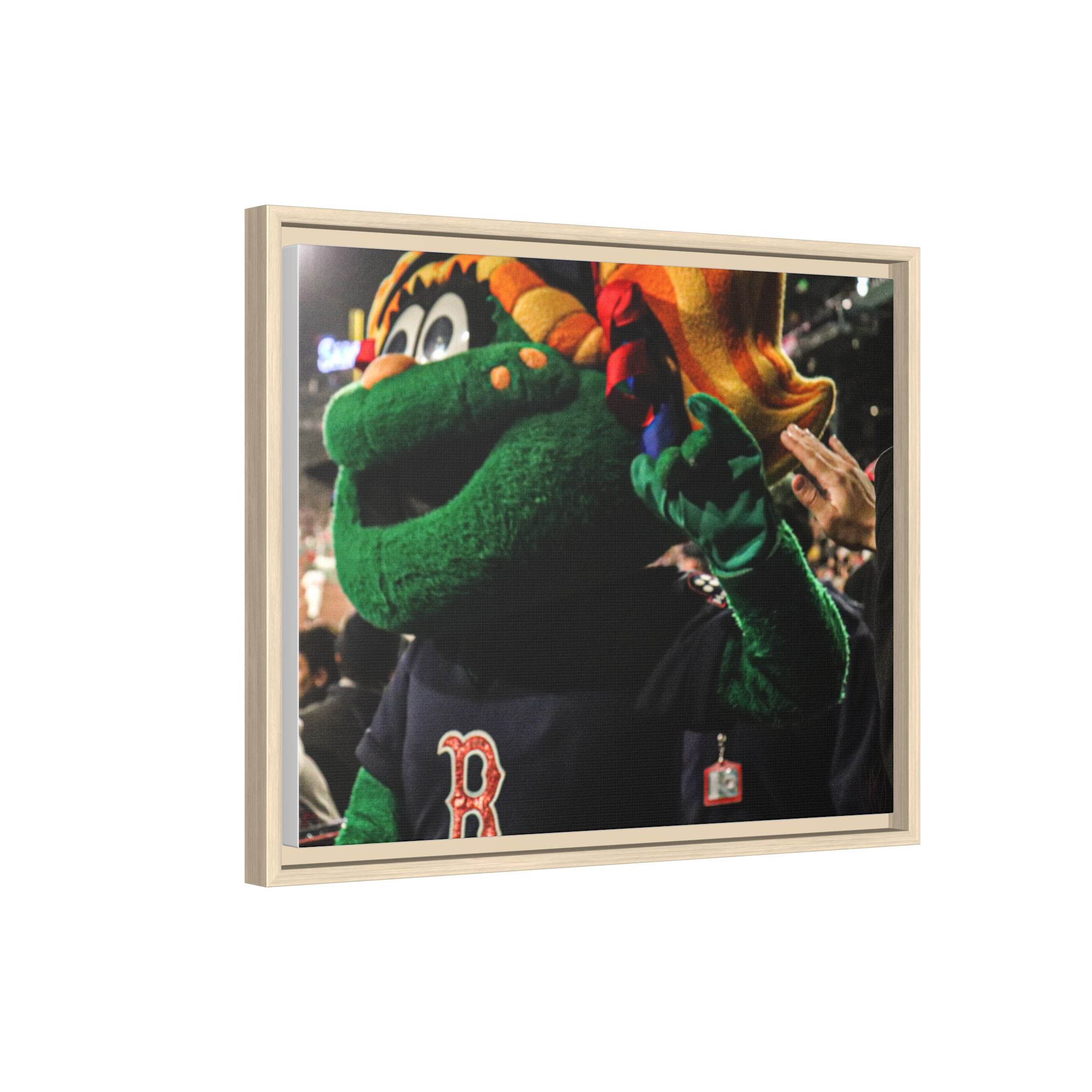 Tessie Boston Mascot Framed Matte Canvas Wall Art