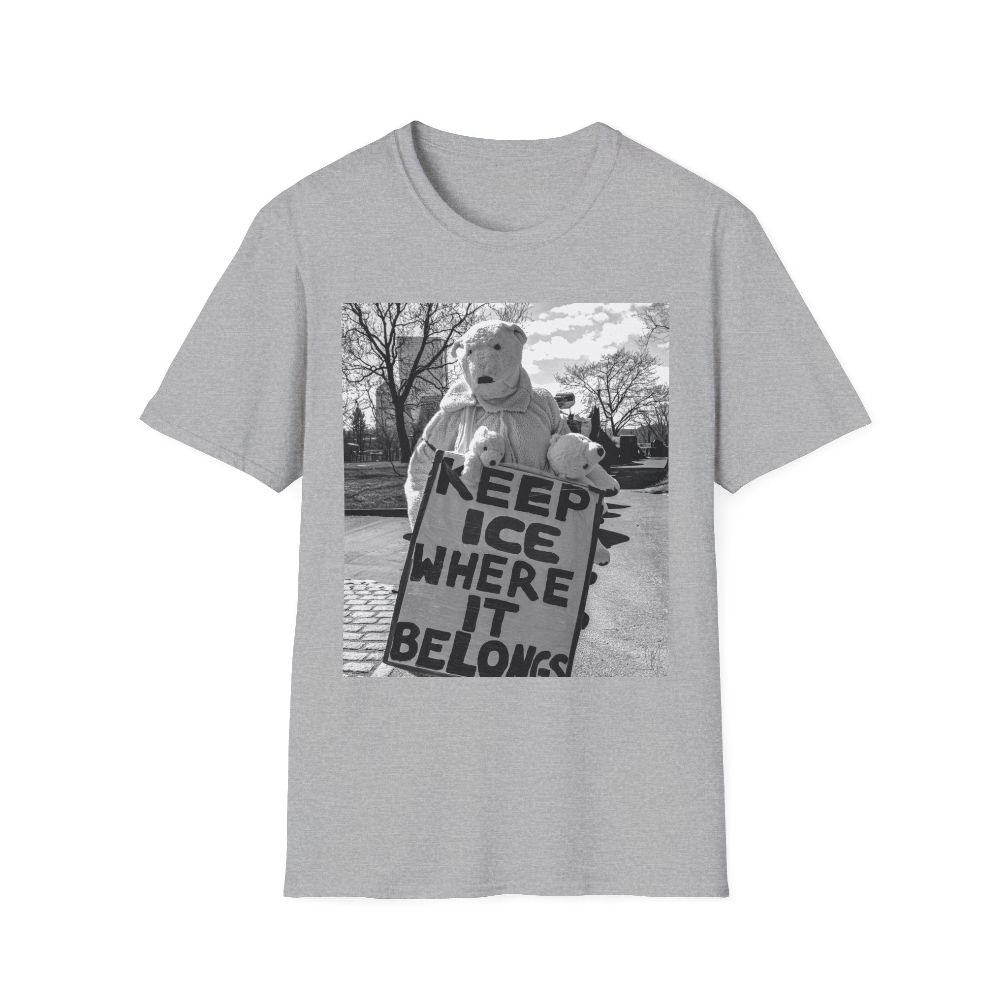 Keep ICE Where It Belongs — Polar Bear Protest Tee