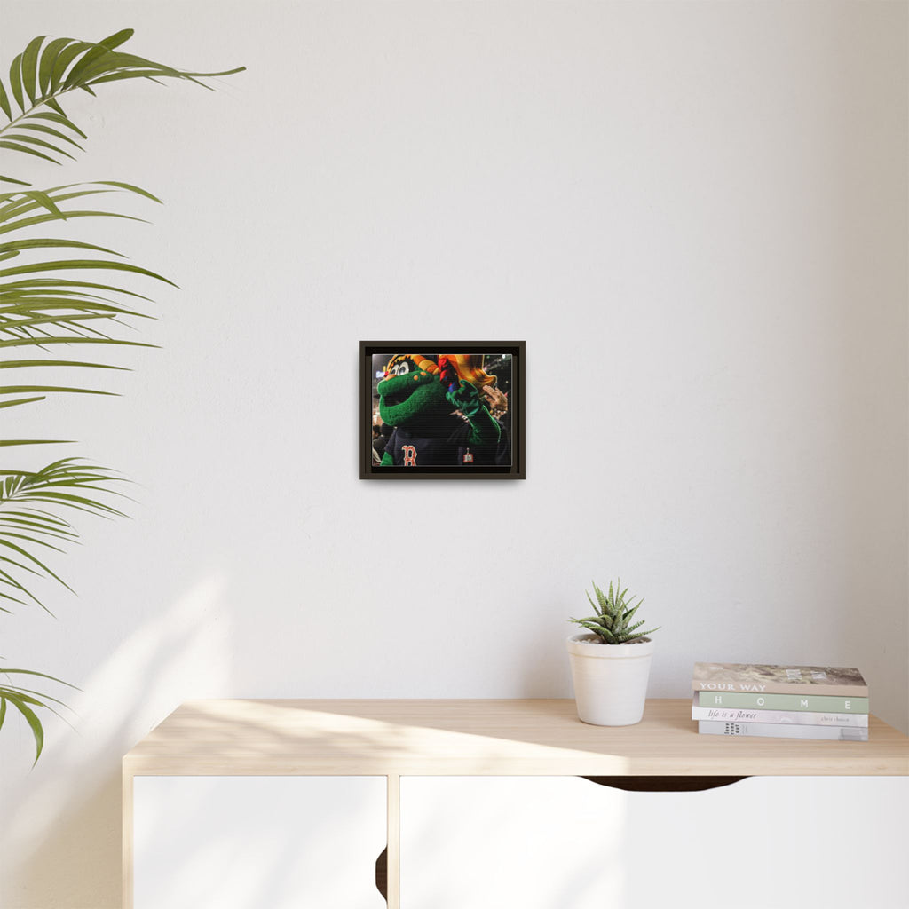 Tessie Boston Mascot Framed Matte Canvas Wall Art