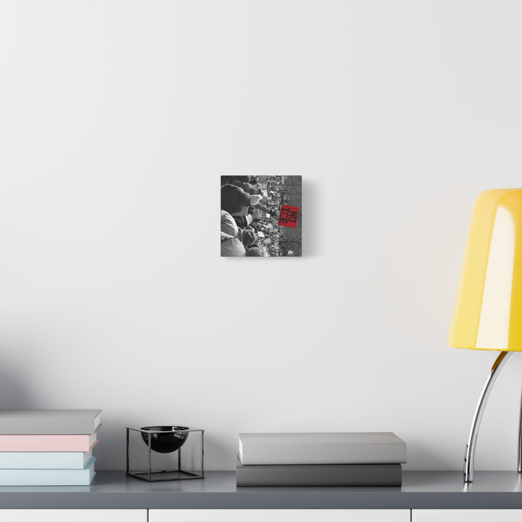 NO ICE Rising Above the Crowd — Matte Humanitarian Canvas