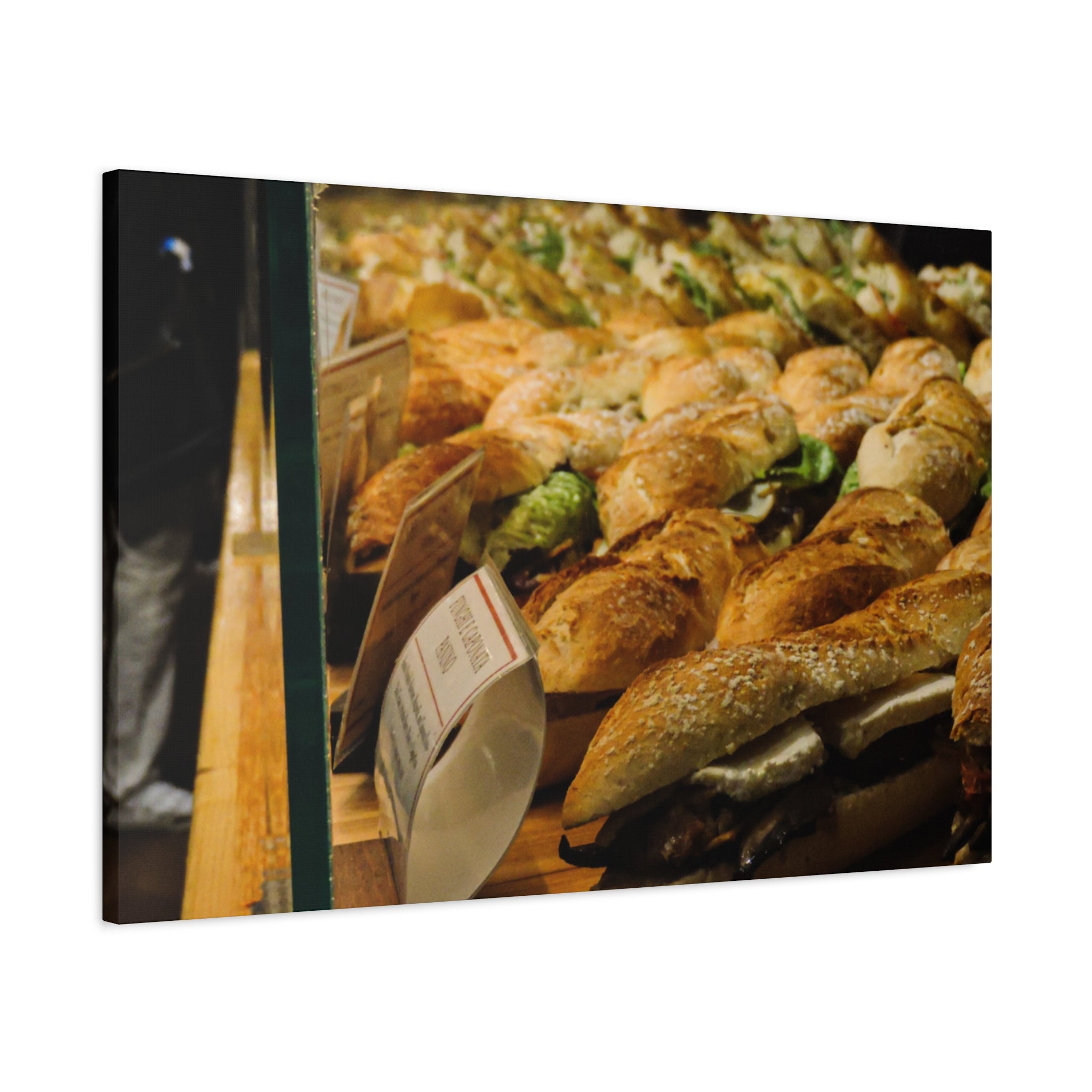 Bakery Sandwiches Matte Canvas Print — Gourmet Market Wall Art