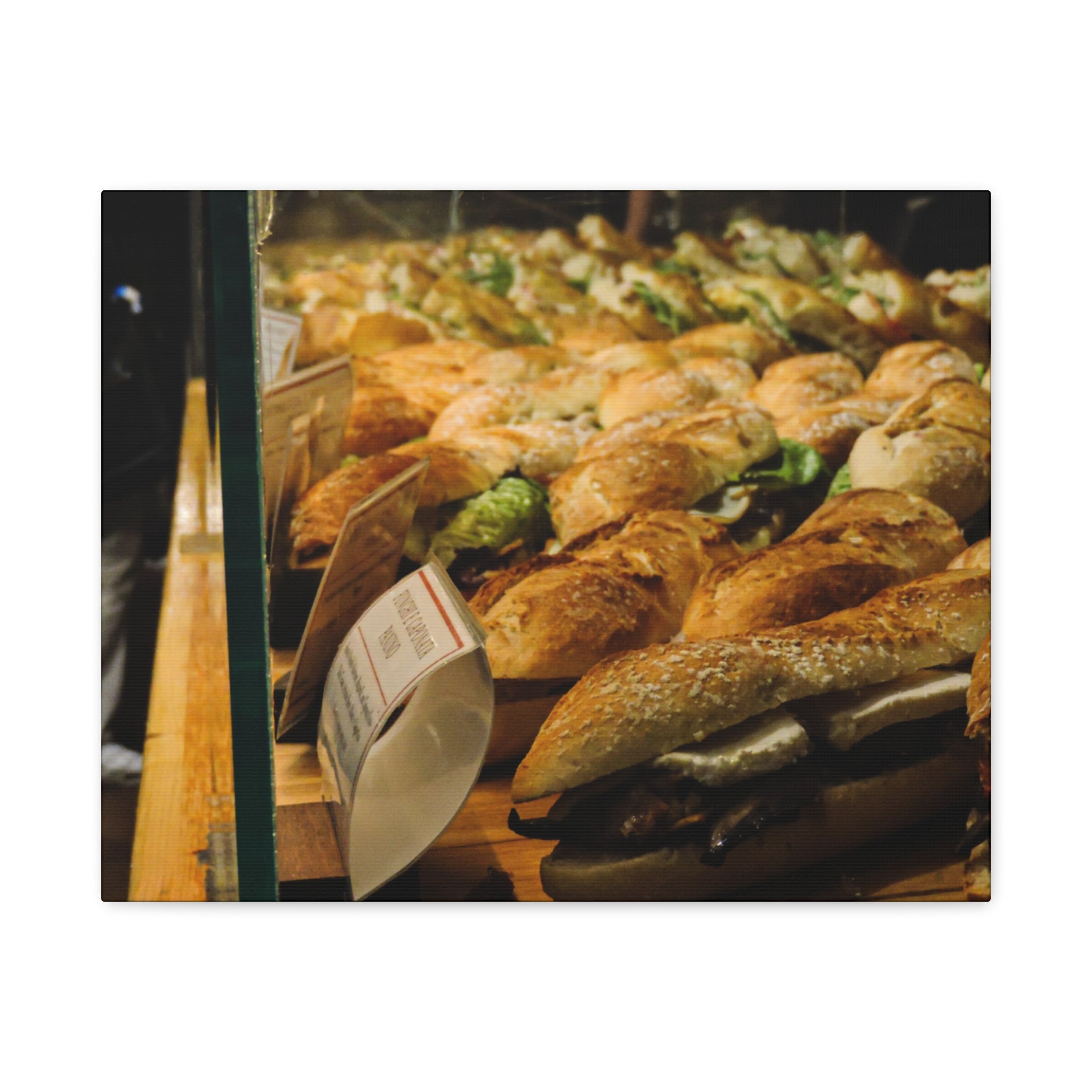 Bakery Sandwiches Canvas Print | Boston Gourmet Market Wall Art | A‑G Originals