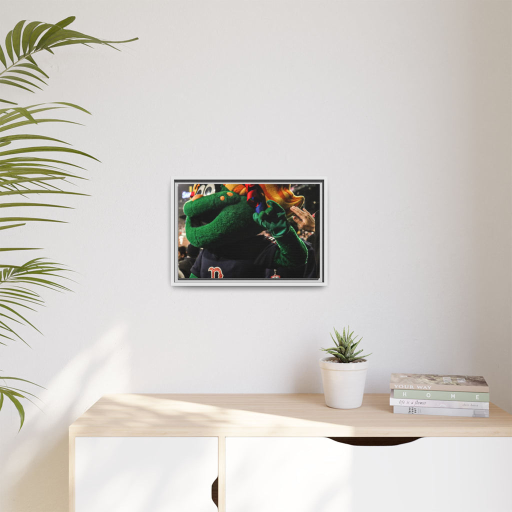 Tessie Boston Mascot Framed Matte Canvas Wall Art