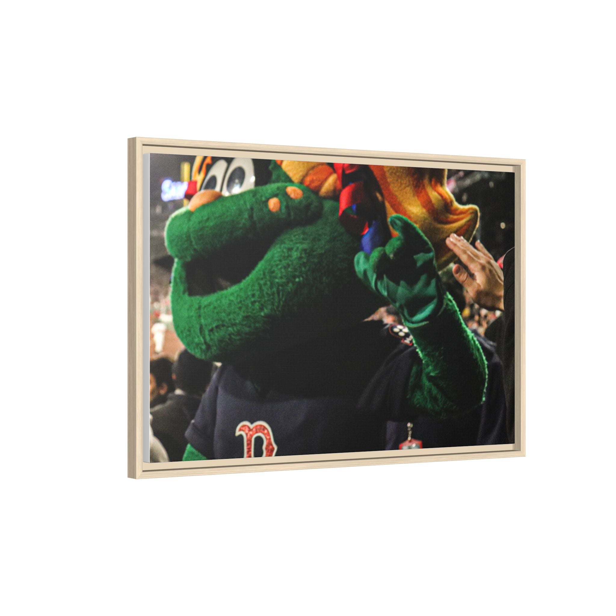 Tessie Boston Mascot Framed Matte Canvas Wall Art