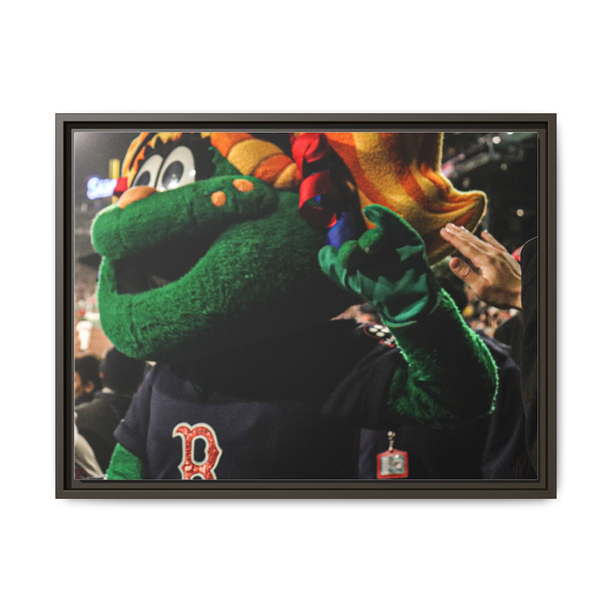 Tessie Boston Mascot Framed Matte Canvas Wall Art