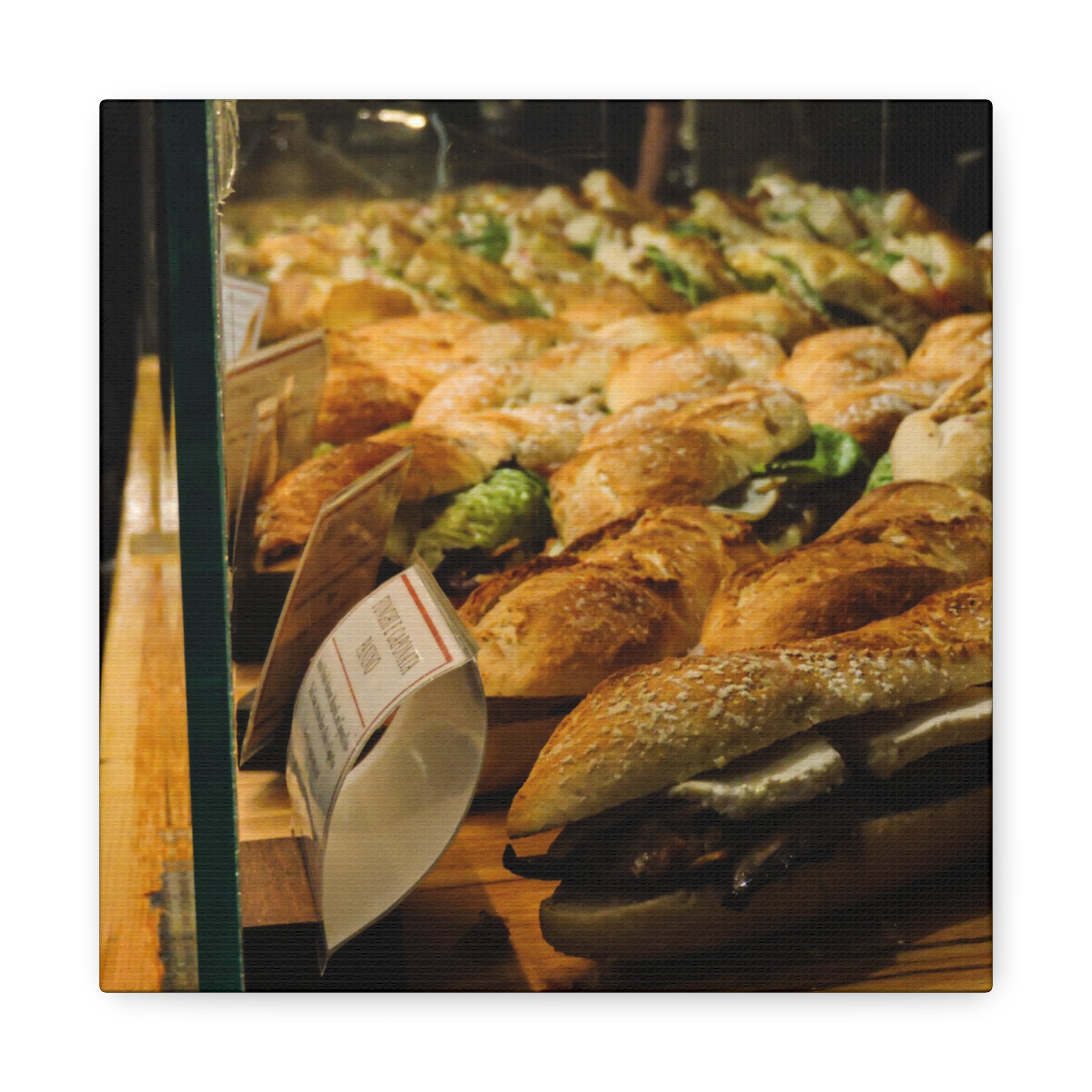Bakery Sandwiches Canvas Print | Boston Gourmet Market Wall Art | A‑G Originals
