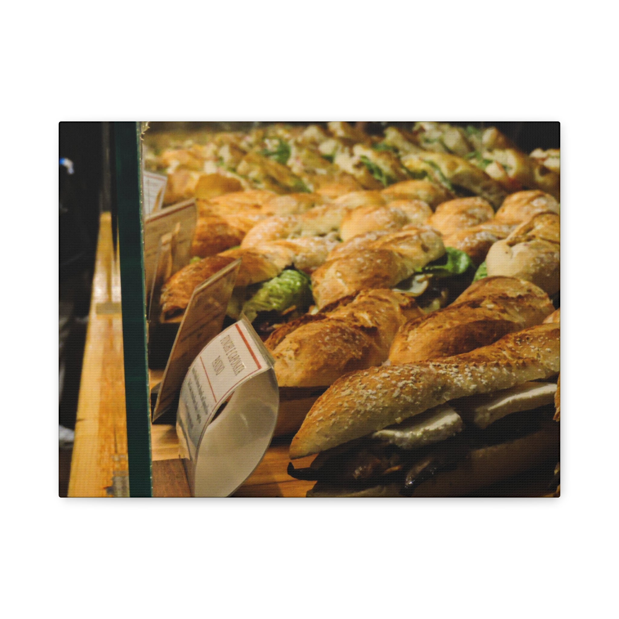 Bakery Sandwiches Canvas Print | Boston Gourmet Market Wall Art | A‑G Originals