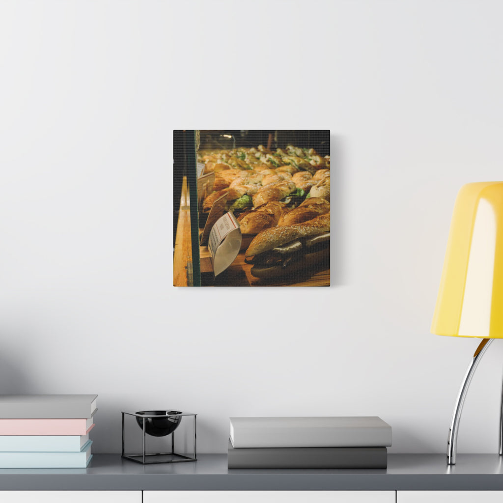 Bakery Sandwiches Matte Canvas Print — Gourmet Market Wall Art