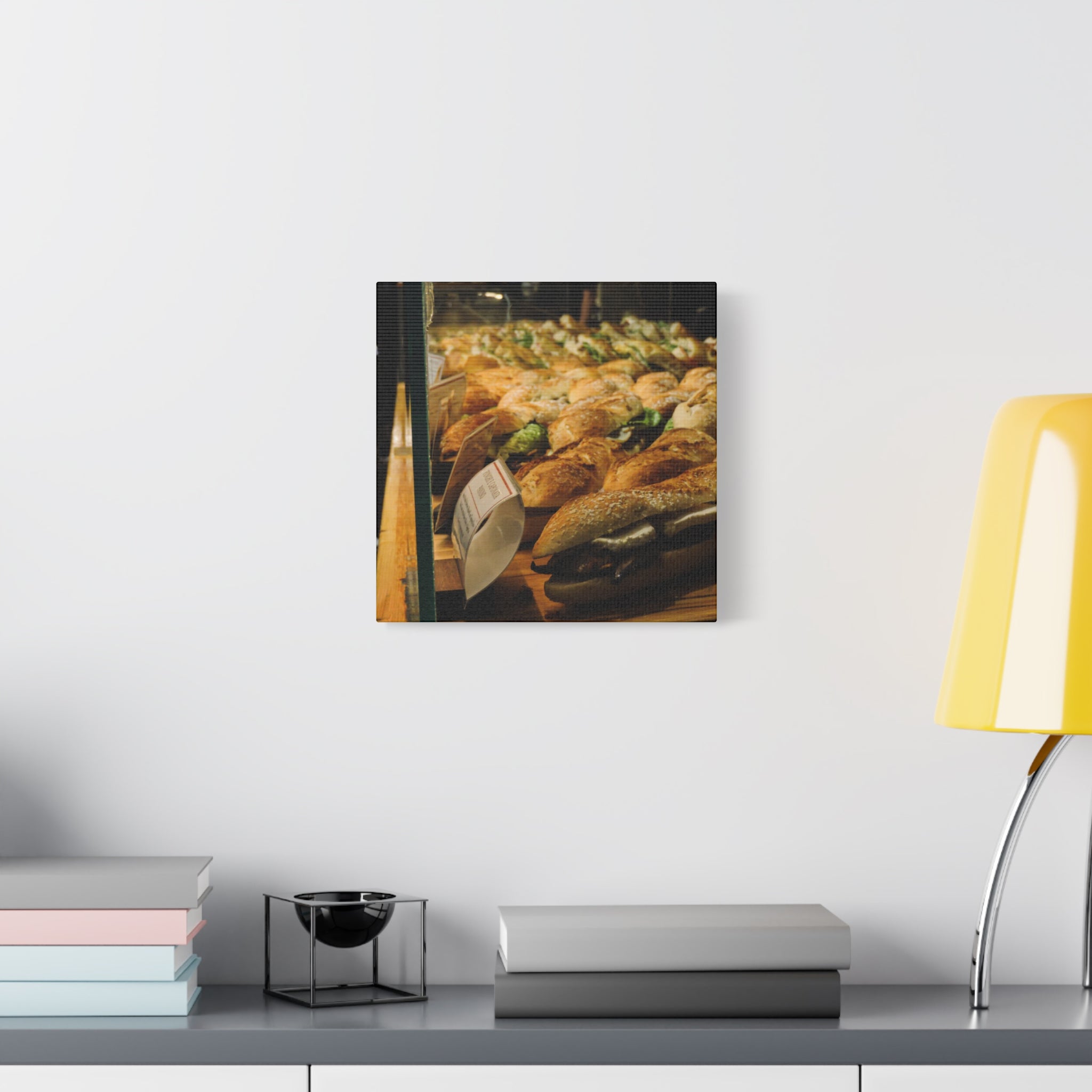 Bakery Sandwiches Matte Canvas Print — Gourmet Market Wall Art