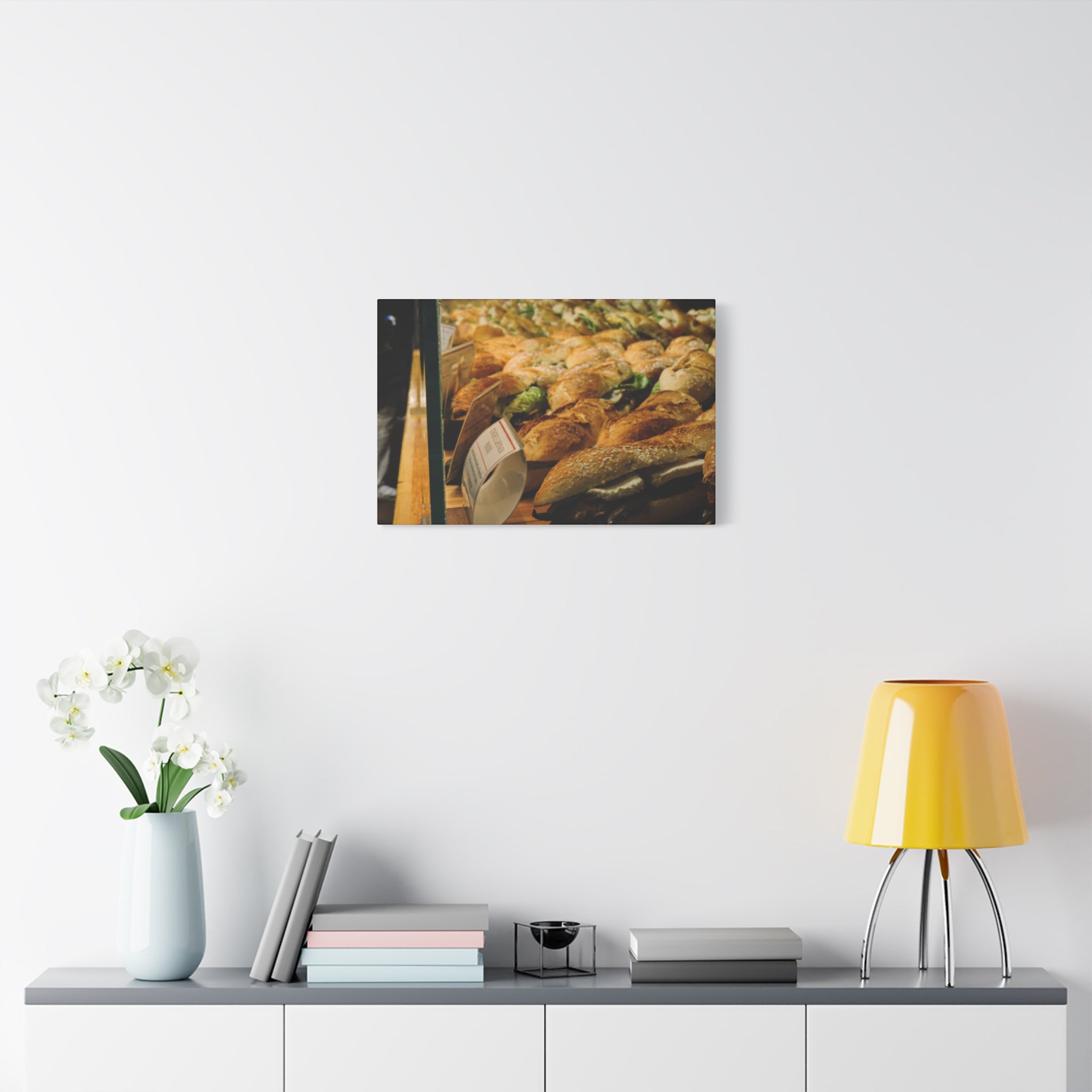 Bakery Sandwiches Matte Canvas Print — Gourmet Market Wall Art