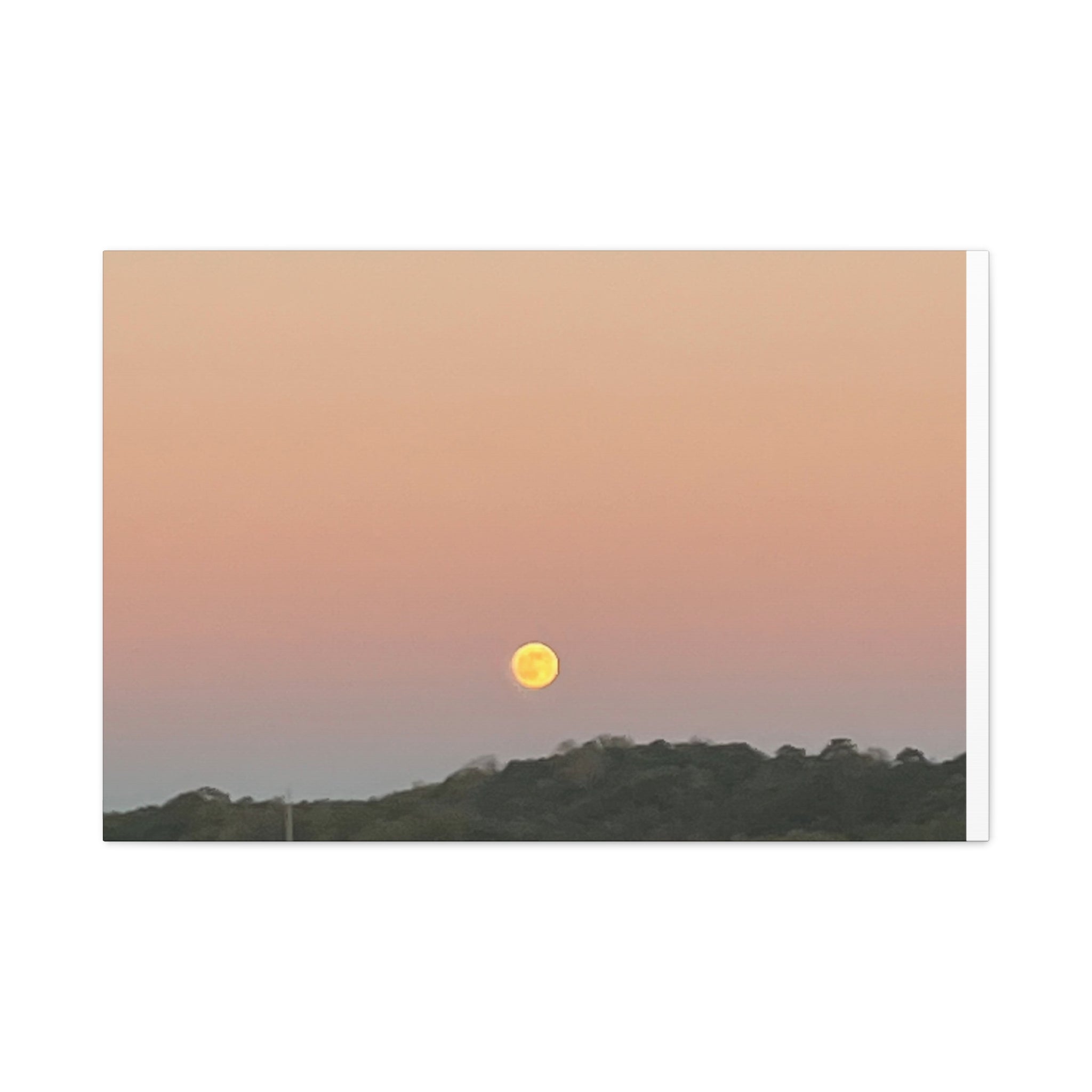 Moonrise Sunset Canvas Print | Pastel Sky Landscape Wall Art | A‑G Originals Photography